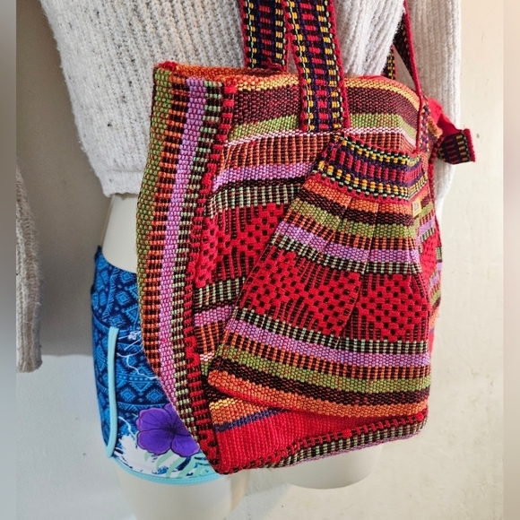 Hand Crafted bag multicolored tote style Pinzon Artesanias Handmade embroidery - Picture 17 of 17